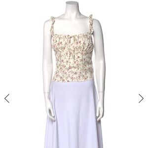 Reformation floral corset boho top